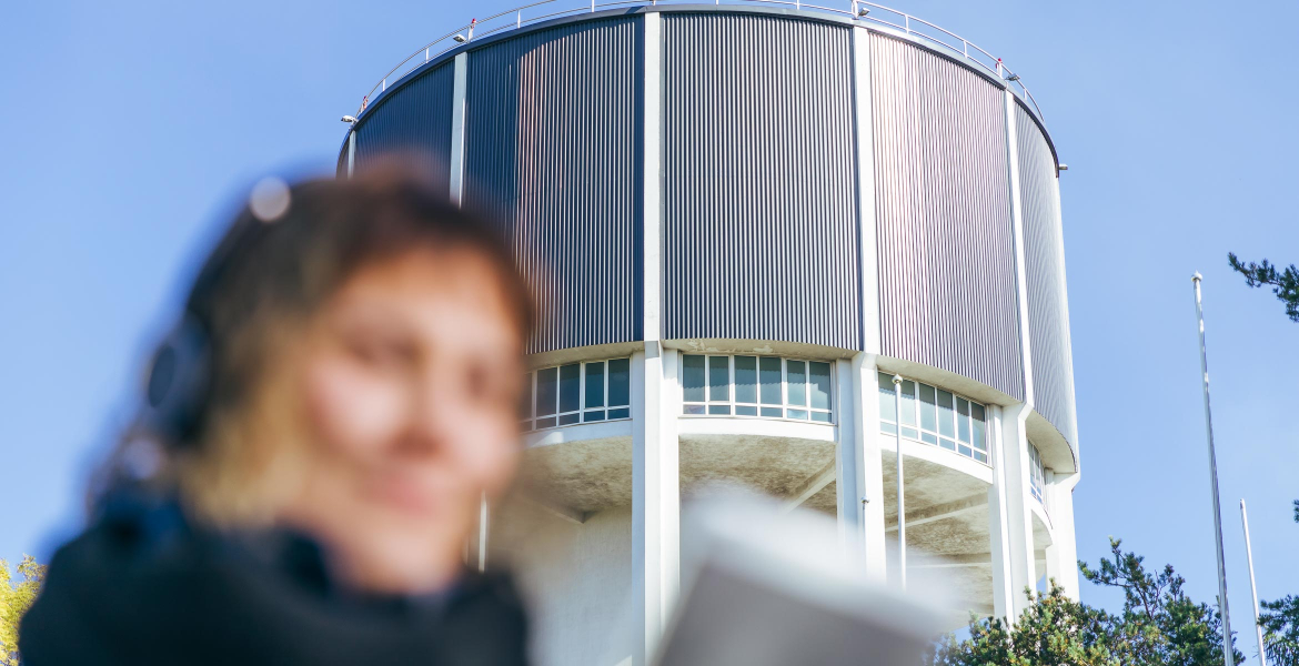 Lappeenrannan keskustan vesitorni.