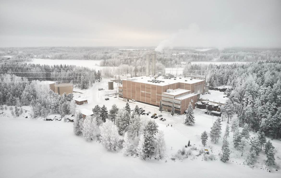 Mertaniemen voimalaitoksen ilmakuva 2024