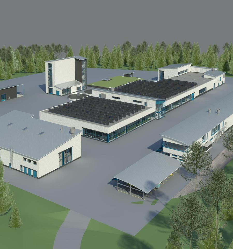 Havainnekuva Hyväristönmäen jätevedenpuhdistamosta