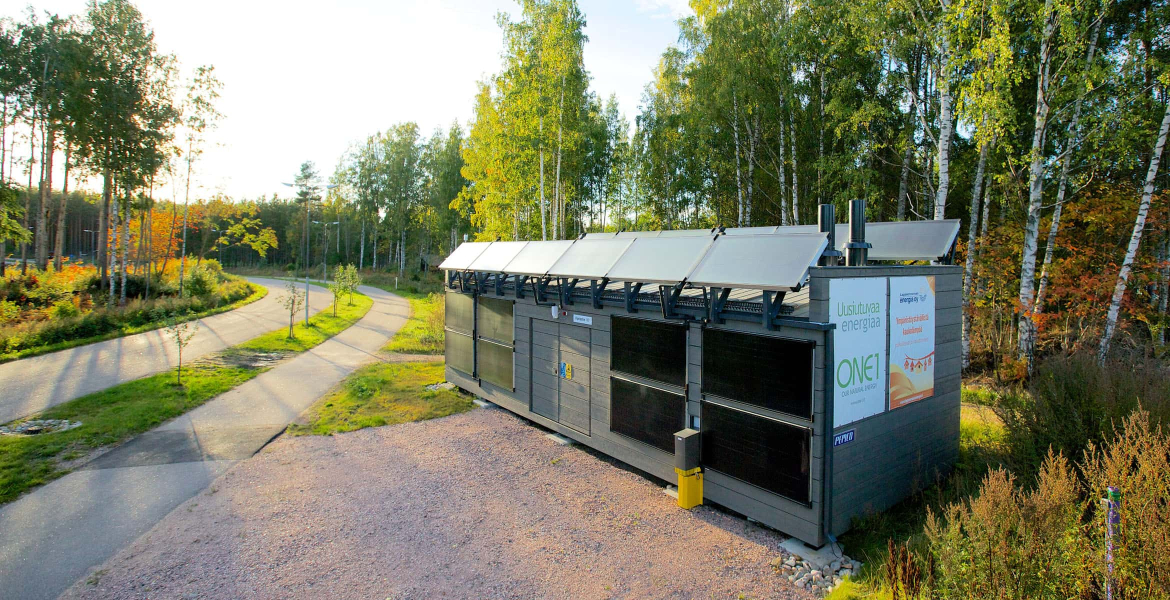 Rauhan lähienergiaratkaisu toteutettiin Loma-asuntomessuille 2012.