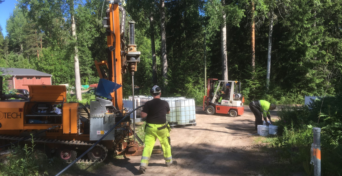 Muukonkankaalla puhdistetaan maaperää ja pohjavesialuetta.