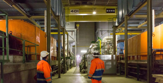 Mertaniemen voimalaitokselta sisäkuva.