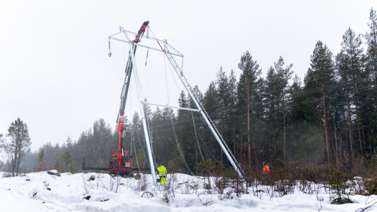 Hytti-Raipon työmaalta talvikuva 2024