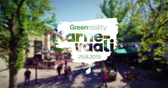 Koko perheen maksuton Greenreality-karnevaali järjestetään 29.8.2019 klo 10-18 